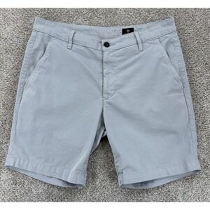 AG Adriano Goldschmied Shorts Mens 34 Gray Wanderer Slim Stretch Chino 8" Inseam